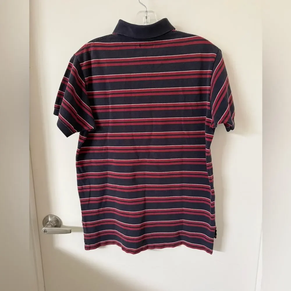 Ralph Lauren Polo Shirt Men’s L Striped Preppy Y2K + Bonus Tee Bundle